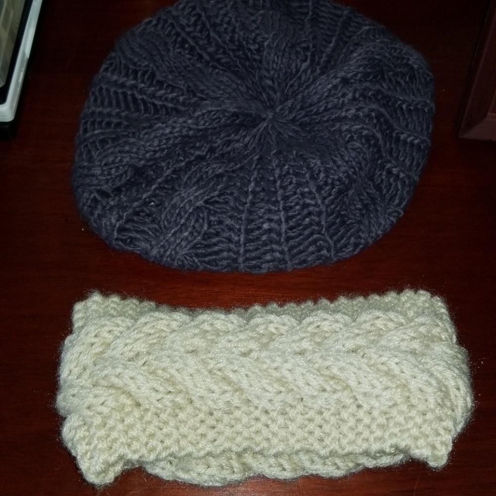 Wool beanie and headband nwot